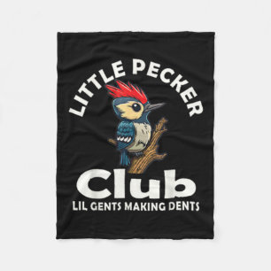 Little Pecker Club Shirt Front And Back Fleece Blanket