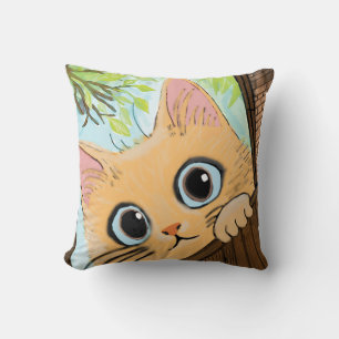 Little Peekaboo Kitten Cushion