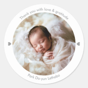 Little Peep & Co. Thank You Classic Round Sticker