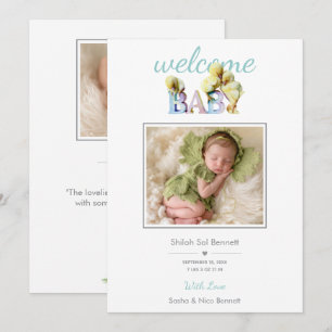 Little Peep & Co. Welcome Baby Invitation