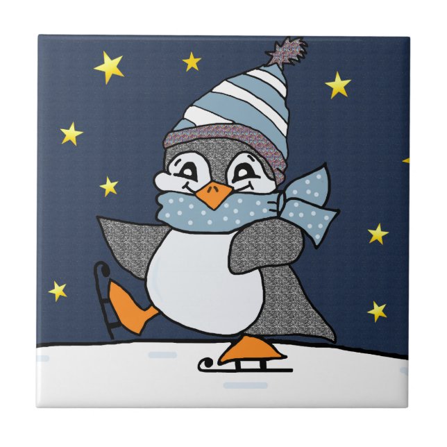 Little Penguin Ceramic Tile (Front)