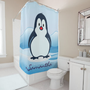 Little Penguin Design Shower Curtain