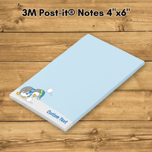Little Penguin Getting a Snow Ball Post-it Notes