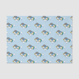 Little Penguin Getting a Snow Ball Tissue Paper
