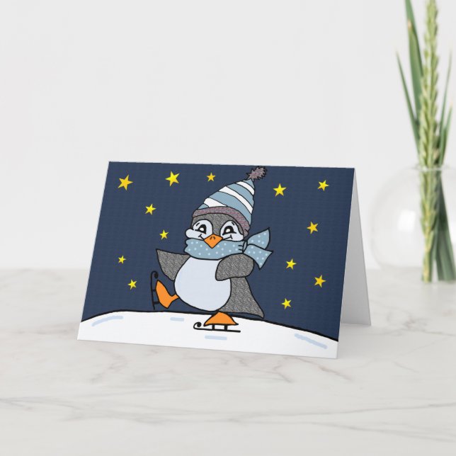 Little Penguin Holiday Card (Front)