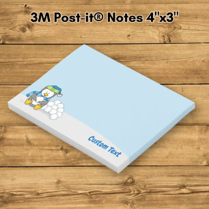 Little Penguin Sitting with Snowballs Post-it Notes