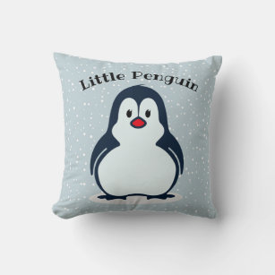 Little Penguin Snowy Design Throw Pillow