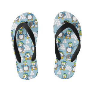 Little penguins background kid's thongs