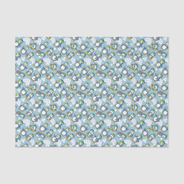 Little Penguins Background Tissue Paper (Front)