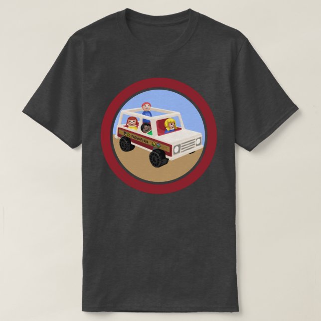 Little People Four-Weeling Friends T-Shirt (Design Front)