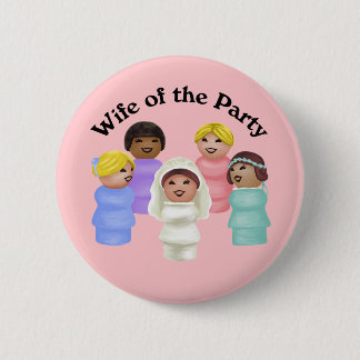 Little People Wife of the Party 6 Cm Round Badge