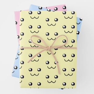 Little Pet Face Wrapping Paper Flat Sheet Set of 3