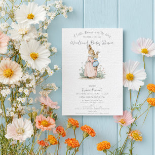 Little Peter Rabbit and Mom Baby Shower Invitation