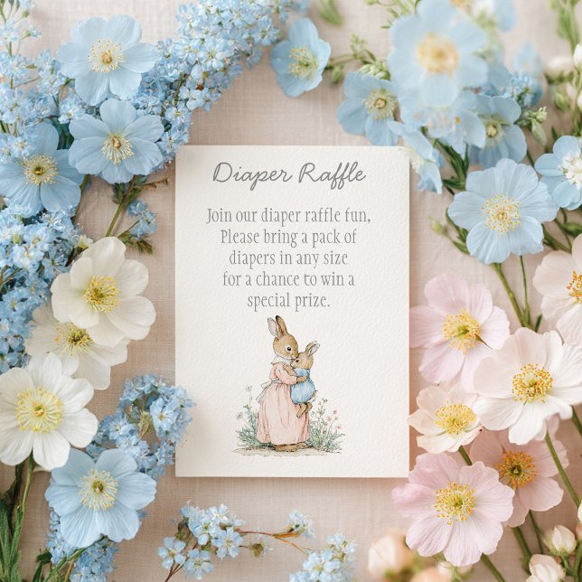 Little Peter Rabbit and Mum Diaper Raffle Enclosure Card (Creator Uploaded)