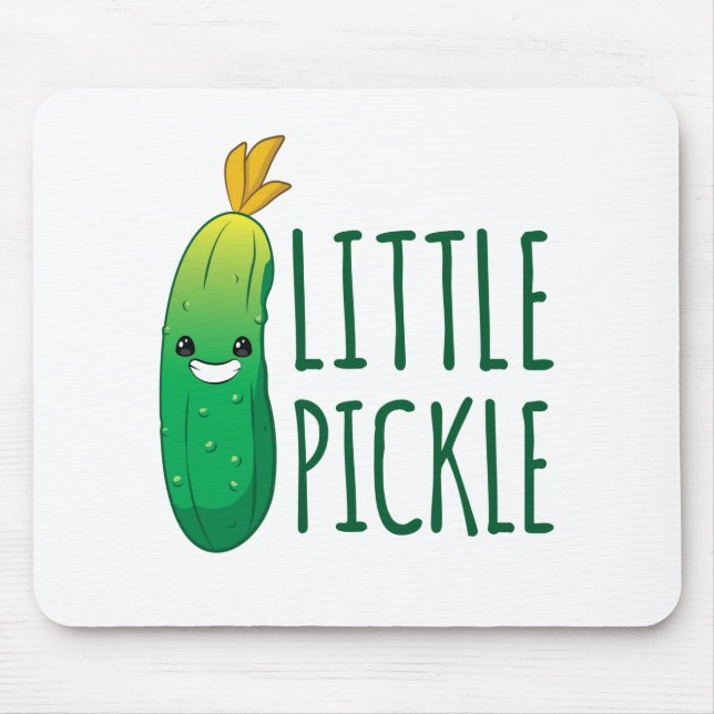 Little Pickle Cute Green Pickle Wearing Sunglasses Mouse Pad (Front)