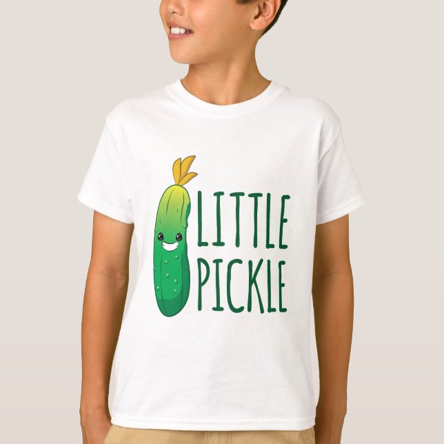 Little Pickle Cute Green Pickle Wearing Sunglasses T-Shirt (Front)