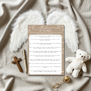 Little Piece of Heaven Beige Babies of the Bible Invitation