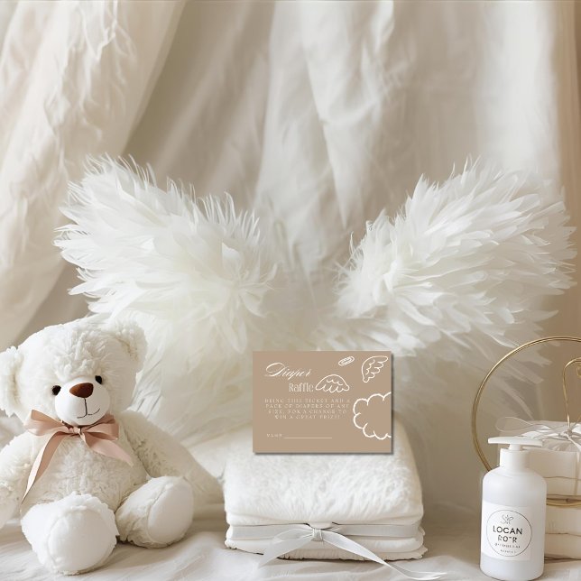 Little Piece of Heaven Beige Diaper Raffle Card (Little Piece of Heaven Beige Diaper Raffle Card)