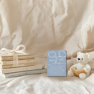 Little Piece of Heaven Blue Books For Baby Enclosure Card