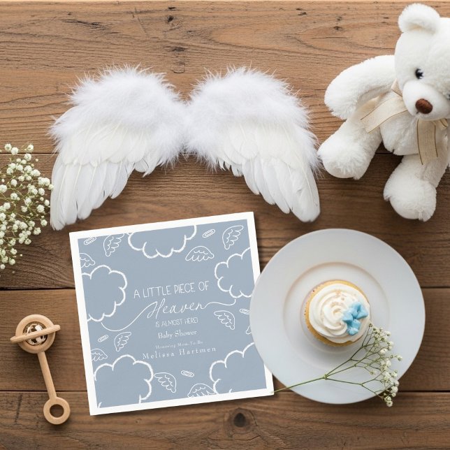 Little Piece of Heaven Blue Thank You Napkins (Little Piece of Heaven Bkue Thank You Napkins)