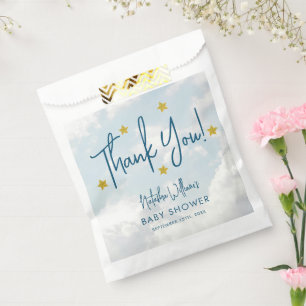 Little Piece of Heaven Clouds Stars Baby Shower Favour Bag