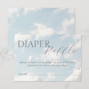 Little Piece of Heaven Diaper Raffle Baby Shower Enclosure Card