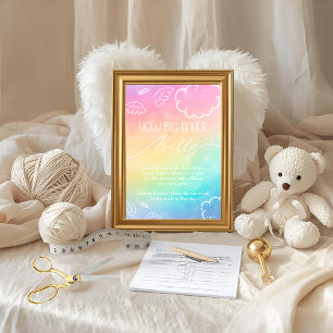 Little Piece of Heaven How Big Is Her BellyRainbow Invitation