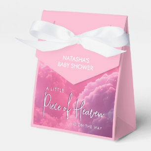 Little Piece of Heaven Pink Baby Shower Favour Box