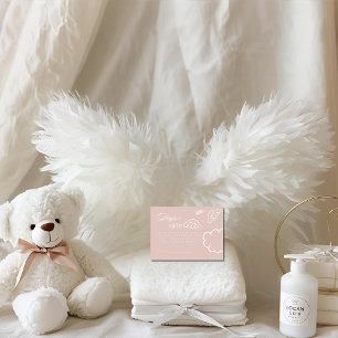 Little Piece of Heaven Pink Diaper Raffle Card