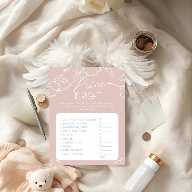 Little Piece of Heaven pink Price is Right Game  Invitation (Little Piece of Heaven pink Price is Right Game)