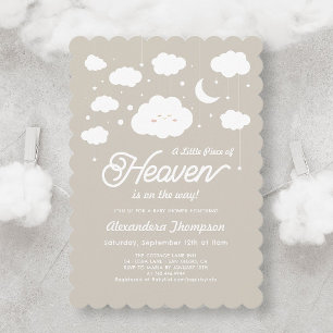 Little Piece of Heaven Sent Baby Shower Invitation