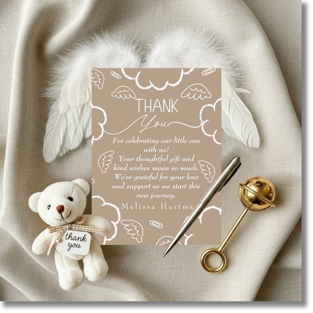 Little Piece of Heaven Thank You beige card (Little Piece of Heaven Thank You beige card)