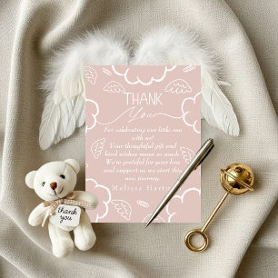 Little Piece of Heaven Thank You Pink card