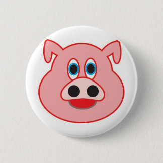 Little pig didactic illustration drawing pedagógic 6 cm round badge