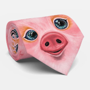 Little Pig Neck Tie - Smile