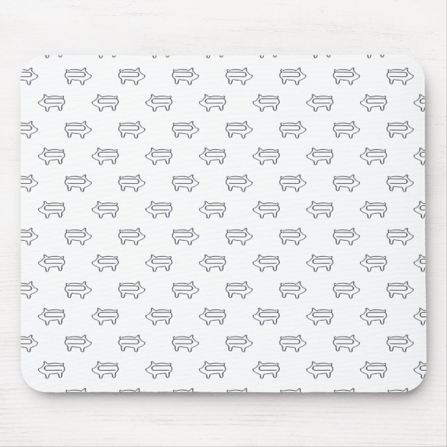 Little Pig Paperclips | Piglet Paperclip Mouse Pad (Front)