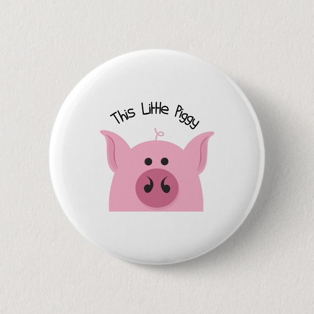 Little Piggy 6 Cm Round Badge (Front)