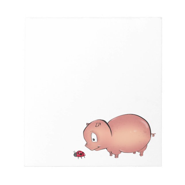 Little Piggy follows Ladybug Notepad (Front)