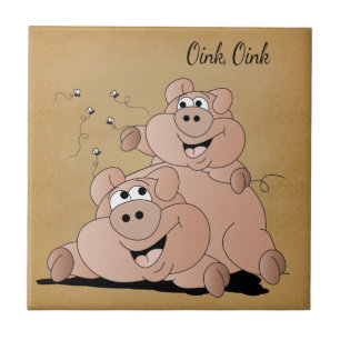 Little Piggy 🐷 Oink, Oink  Ceramic Tile