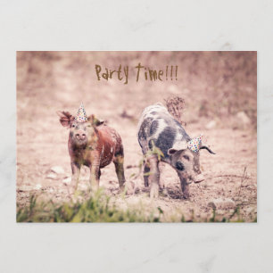 Little Piggy Party Invitation