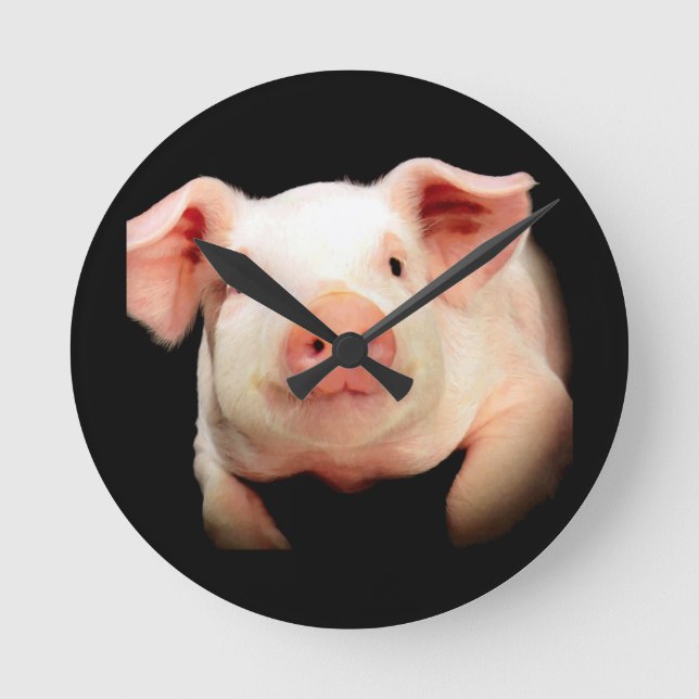 Little Piggy Round Clock (Front)
