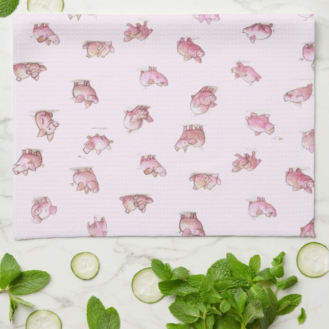 Little Piggy Tea Towel (Folded)