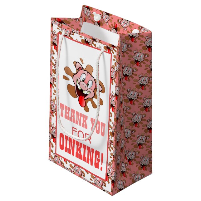 Little Piggy Thank You Favor Bag (Front Angled)