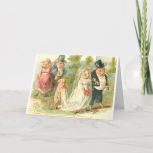 Little Piggy Wedding Card