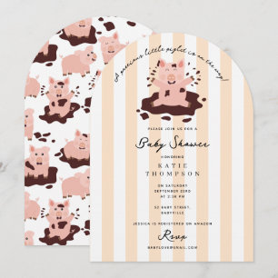Little Piglet Cute Farm Animals Baby Shower Invitation