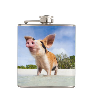 Little piglet hip flask