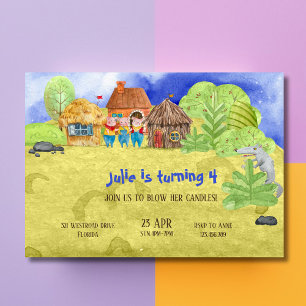 Little Pigs Birthday Invitation