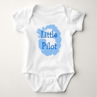 Little pilot baby creeper with flying airplain