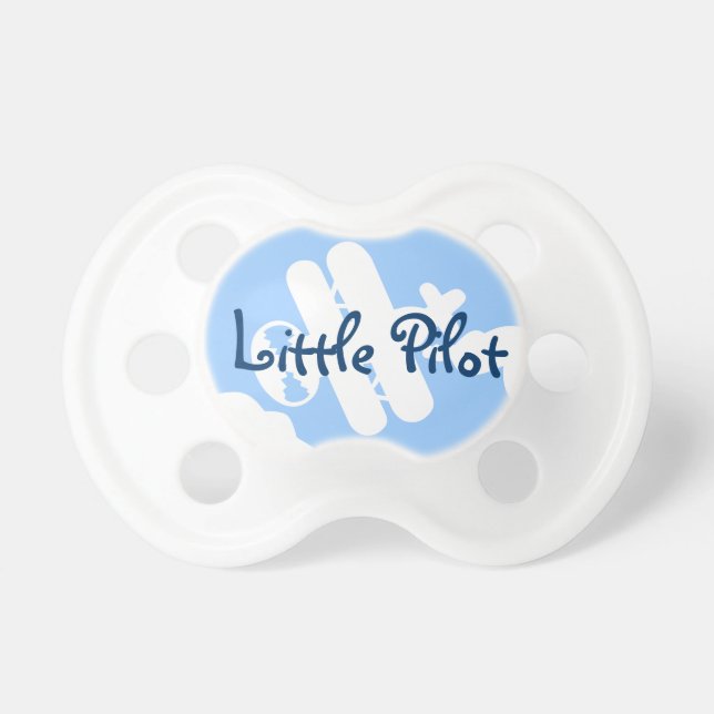 Little pilot baby pacifier | Aeroplane Soother (Front)