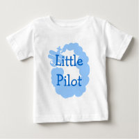 Little pilot baby t shirt with flying airplain